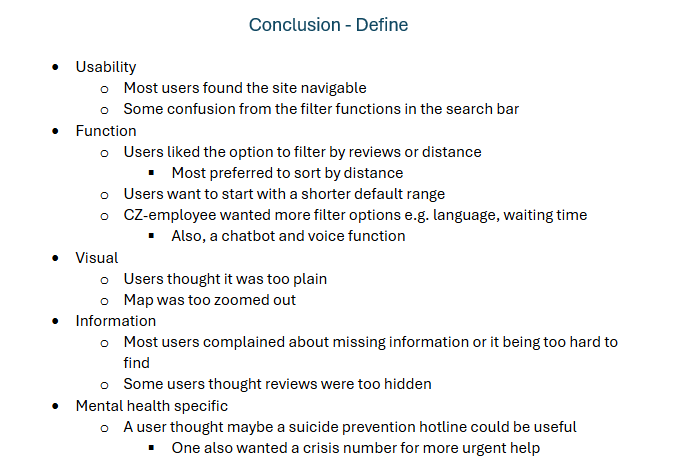 Research affinity map and competitor analysis